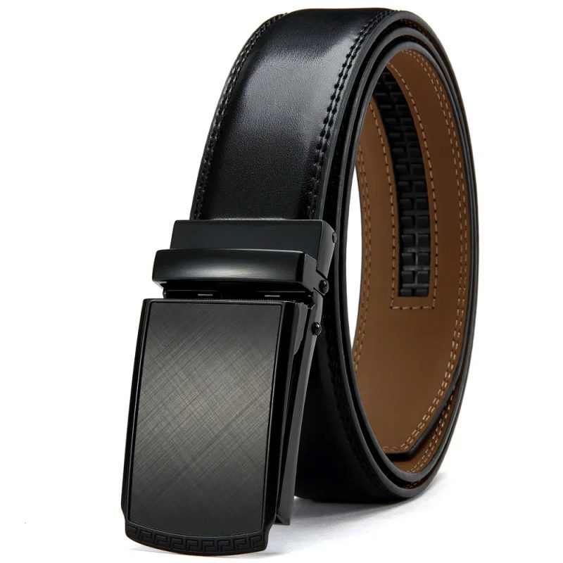 Mens Belt Genuine Leather Luxury Belt Metal Automatic Alloy Buckle Fashion Ratchet Belts for Men Cowhide High Quality Belt - Image 10