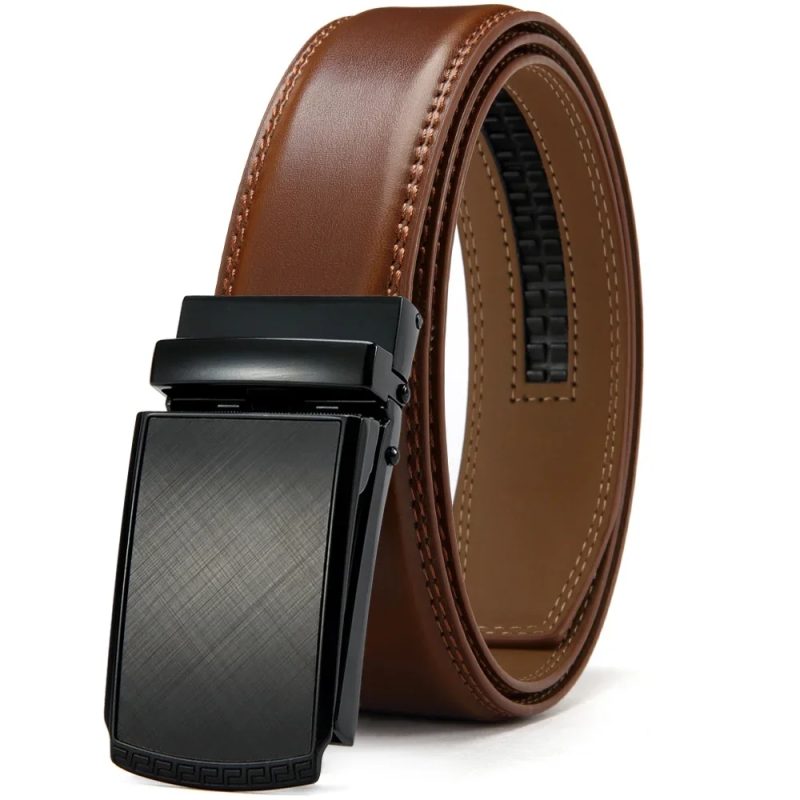 Mens Belt Genuine Leather Luxury Belt Metal Automatic Alloy Buckle Fashion Ratchet Belts for Men Cowhide High Quality Belt - Image 11