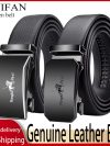 OYIFAN Men Belt Genuine Leather Belt for men Automatic belts Adjustable waistband Business belts 허리띠