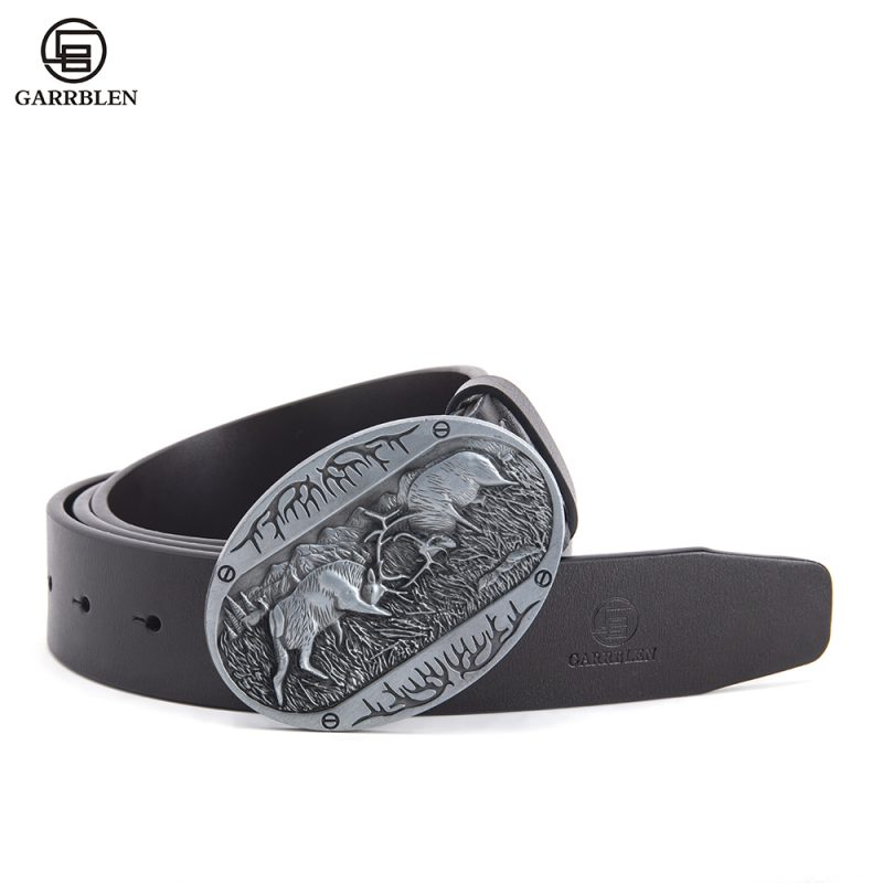 Garrblen Men Leather Belts Luxury Brand Designer Classic High Quality Vintage Genuine Waistband Pin Buckle Strap Men's Belt