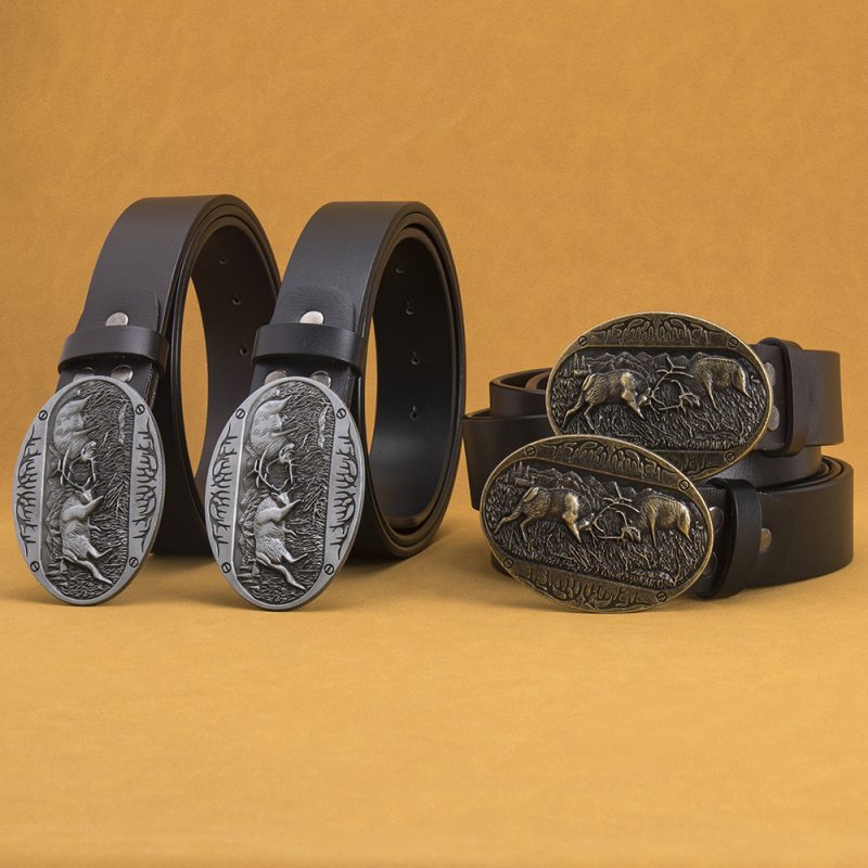 Garrblen Men Leather Belts Luxury Brand Designer Classic High Quality Vintage Genuine Waistband Pin Buckle Strap Men's Belt - Image 3