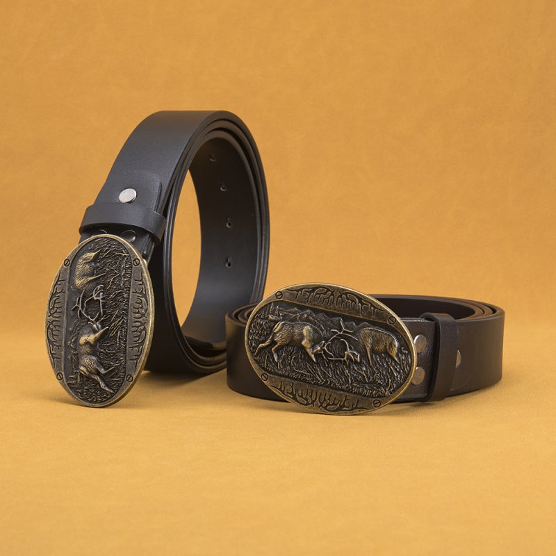 Garrblen Men Leather Belts Luxury Brand Designer Classic High Quality Vintage Genuine Waistband Pin Buckle Strap Men's Belt - Image 4