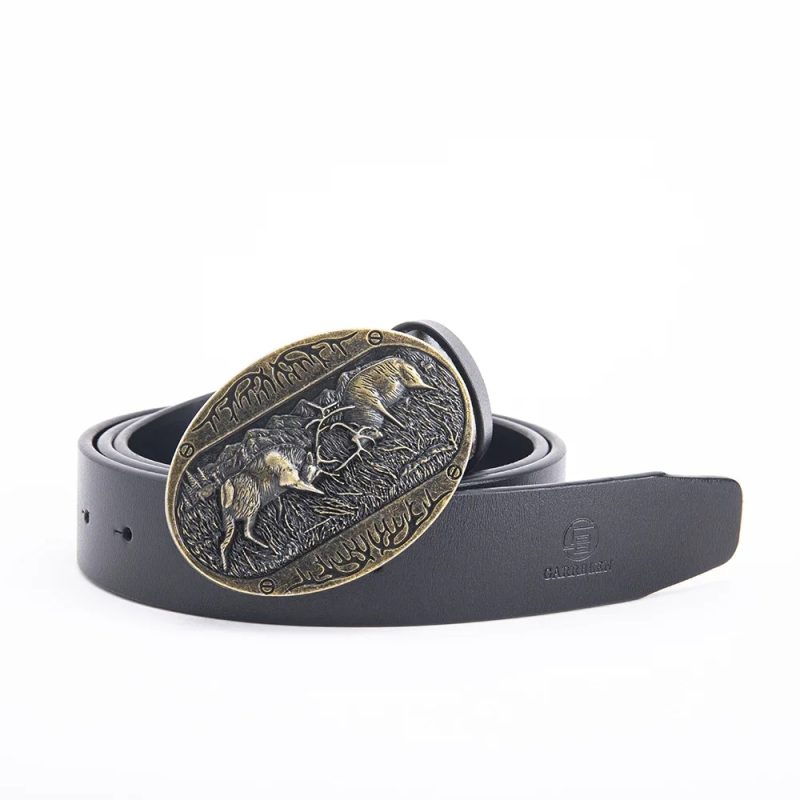 Garrblen Men Leather Belts Luxury Brand Designer Classic High Quality Vintage Genuine Waistband Pin Buckle Strap Men's Belt - Image 8
