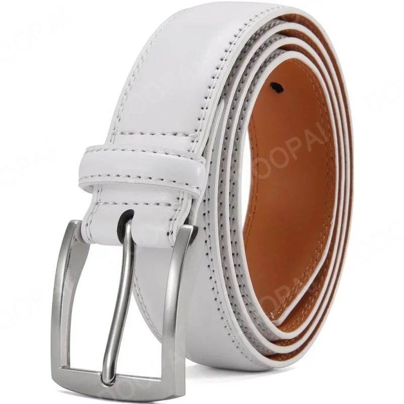Men Belts High Quality Genuine Leather LONG Large Pin Buckle Metal Automatic Buckle Male Belts Strap Male - Image 7