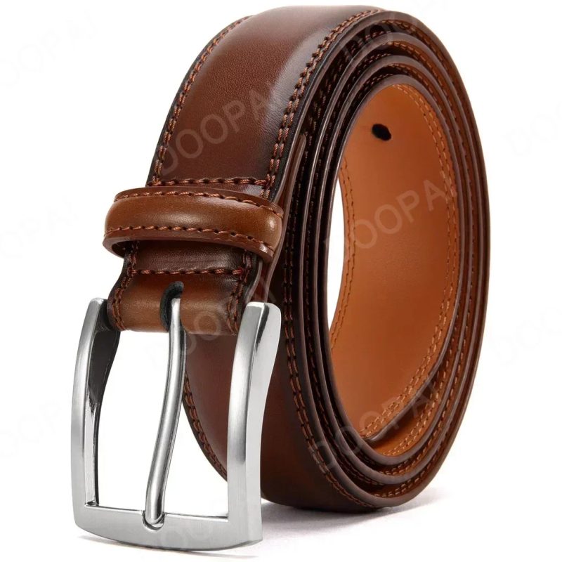 Men Belts High Quality Genuine Leather LONG Large Pin Buckle Metal Automatic Buckle Male Belts Strap Male - Image 8