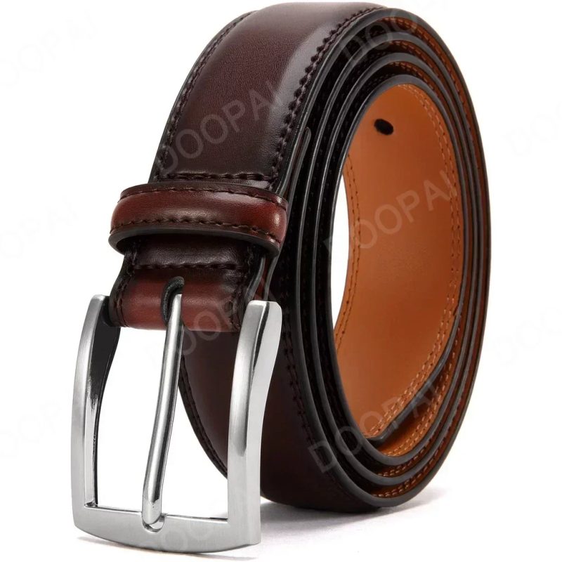 Men Belts High Quality Genuine Leather LONG Large Pin Buckle Metal Automatic Buckle Male Belts Strap Male - Image 9