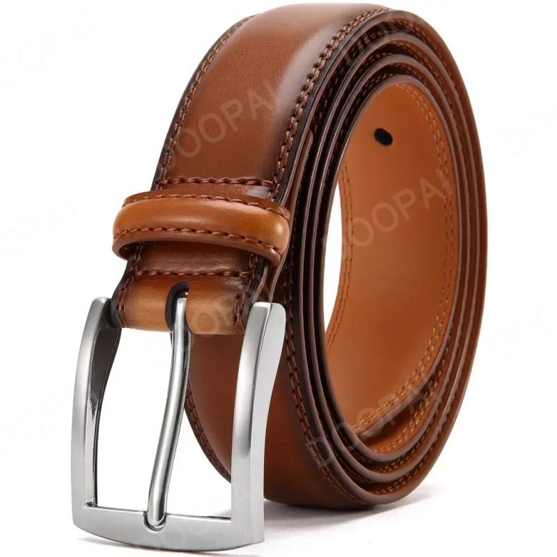 Men Belts High Quality Genuine Leather LONG Large Pin Buckle Metal Automatic Buckle Male Belts Strap Male - Image 10