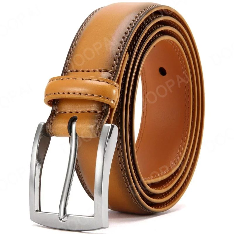 Men Belts High Quality Genuine Leather LONG Large Pin Buckle Metal Automatic Buckle Male Belts Strap Male - Image 12