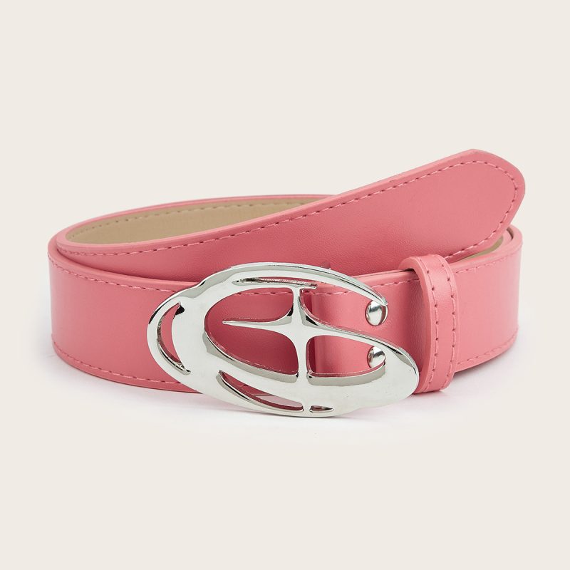 Punk Moon Star Buckle Belt Design Cross Metal Vintage Gothic Men Women Y2k Belt Pu Leather Waistband Jeans Pants Decorative Belt - Image 5
