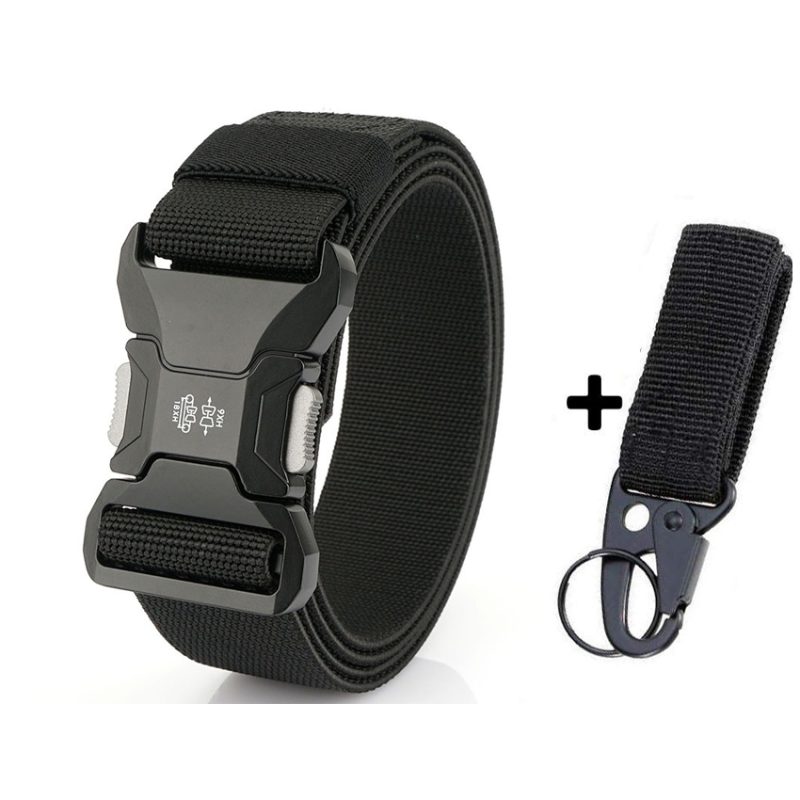 Quick Release Tactical Belt For Drilled 125cm Elastic Metal Buckle Belt Man Outdoor Breathable Stretch Waistband Hunting Hiking - Image 11
