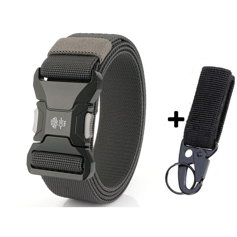 Quick Release Tactical Belt For Drilled 125cm Elastic Metal Buckle Belt Man Outdoor Breathable Stretch Waistband Hunting Hiking - Image 12