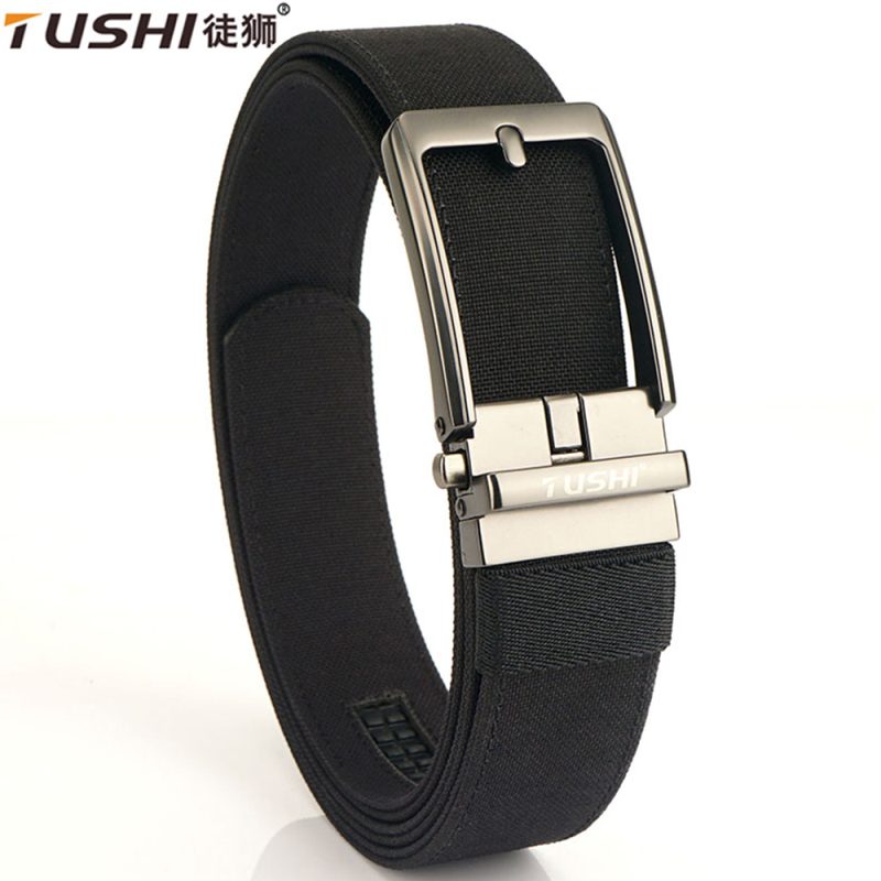 TUSHI Belts for Men's Luxury Brand Designer Fashion Nylon Automatic Buckle Canvas Casual Jeans EDC High Quality Waist Male Strap