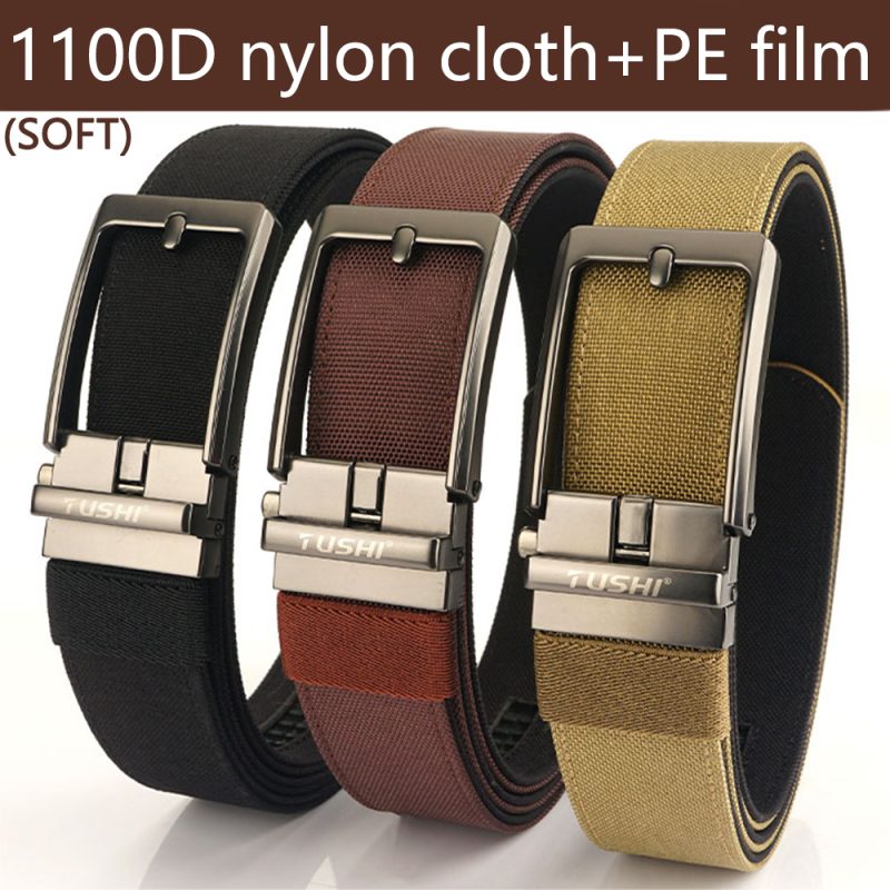 TUSHI Belts for Men's Luxury Brand Designer Fashion Nylon Automatic Buckle Canvas Casual Jeans EDC High Quality Waist Male Strap - Image 2