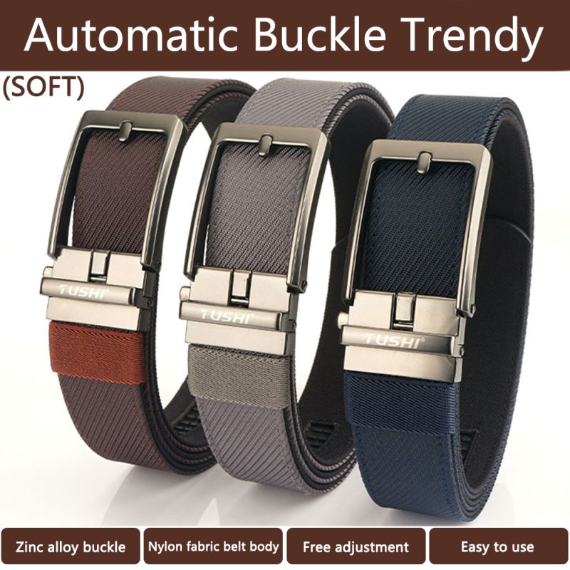 TUSHI Belts for Men's Luxury Brand Designer Fashion Nylon Automatic Buckle Canvas Casual Jeans EDC High Quality Waist Male Strap - Image 4
