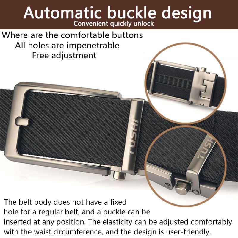 TUSHI Belts for Men's Luxury Brand Designer Fashion Nylon Automatic Buckle Canvas Casual Jeans EDC High Quality Waist Male Strap - Image 5