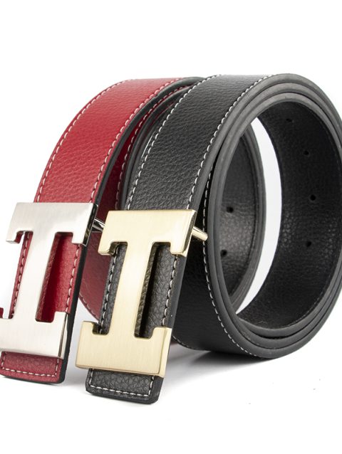 Luxury Designer Brand Belt Men Gift High Quality Cowhide Women Genuine Real Leather Dress Strap for Jeans Waistband Business Red