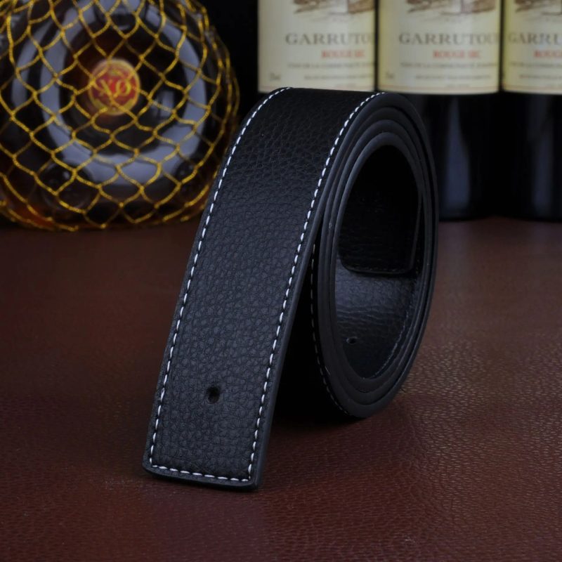 New Luxury Brand Belts Men High Quality Pin Buckle Male Strap Genuine Leather Waistband Ceinture Men's No Buckle 3.8cm H Belt - Image 8