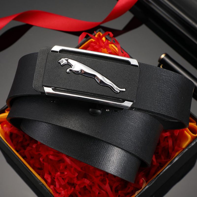 New Men's Belt Fashion Versatile Alloy Toothless Automatic Buckle Leather Business Casual Youth Belt For Men - Image 9