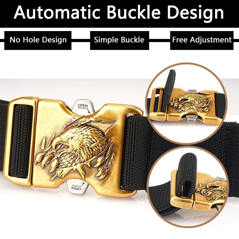 TUSHI Belt For Men Leisure Belt Luxury Belt Outdoor Elastic Work Belt Hiking Nylon Male Tactical Belt Metal Quick Buckle Girdle - Image 3