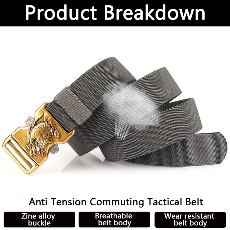 TUSHI Belt For Men Leisure Belt Luxury Belt Outdoor Elastic Work Belt Hiking Nylon Male Tactical Belt Metal Quick Buckle Girdle - Image 4
