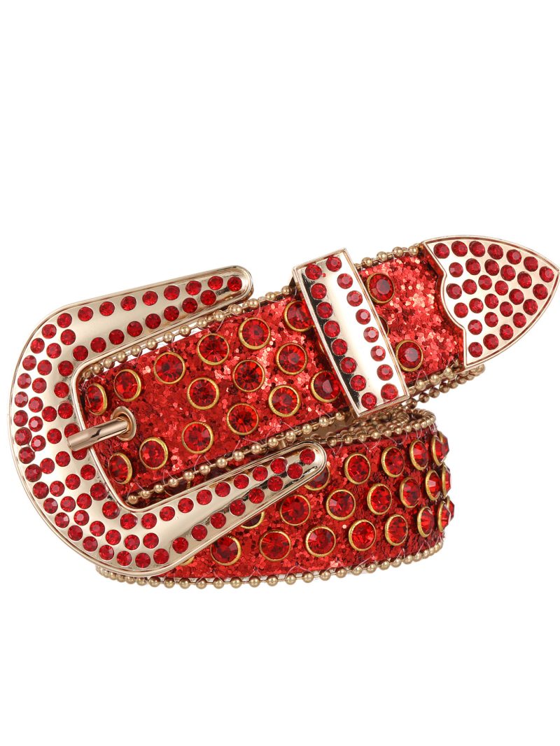 Decorative Women's Belt BB Simon Diamond Fashion Western Belt Full Diamond Embedding PU Wide Crystal Diamond Be - Image 6