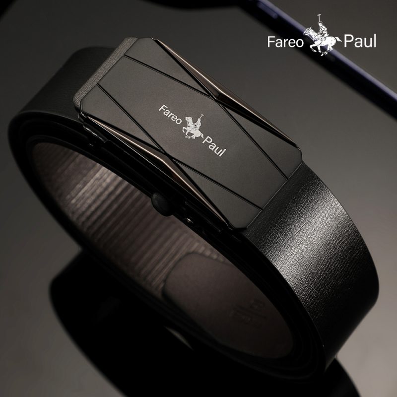 Fashionable men's High-Quality leather Belt with Automatic Buckle, Suitable for Young and Middle-Aged Gentlemen - Image 5