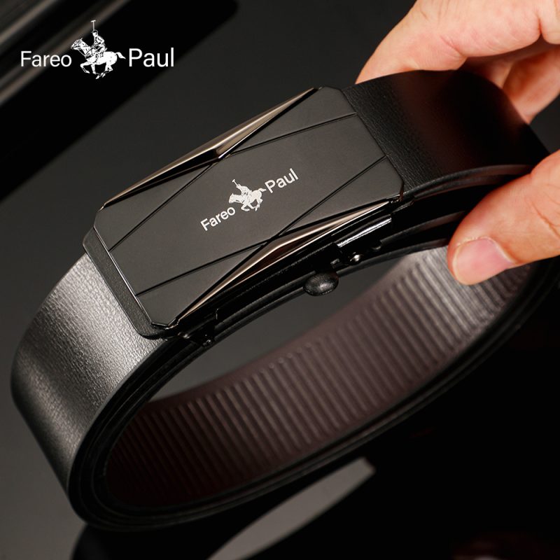Fashionable men's High-Quality leather Belt with Automatic Buckle, Suitable for Young and Middle-Aged Gentlemen - Image 6