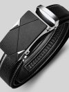 1pcs Men's Belt Metal Automatic Buckle Brand Fashion High Quality Luxury Belt for Men Famous Work Business Black PU Leather Belt