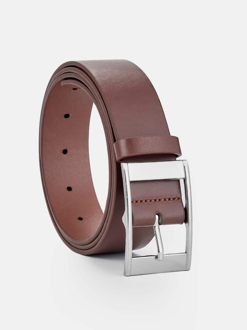 Men's Pin Buckle Faux Leather Belt Fashion Casual Business Belt - Image 9