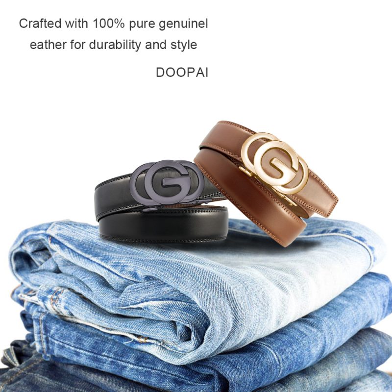 Famous Brand Men Belts Top Quality Genuine Luxury Leather Belts for Women Dress Metal Automatic Buckle Belt for Jeans Strap - Image 3