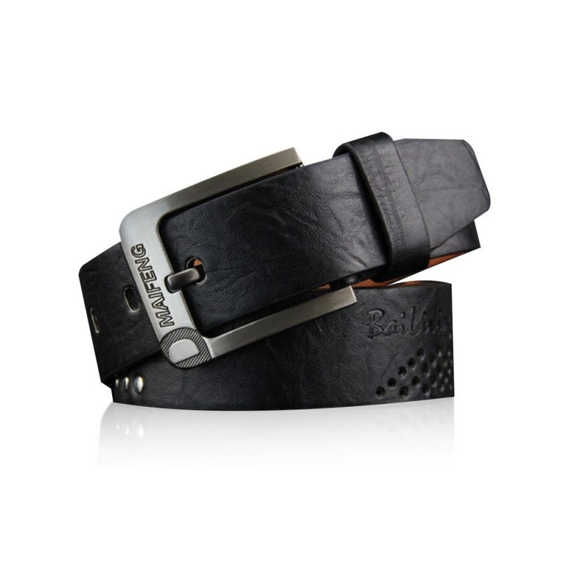 Genuine Leather Men's Belt Luxury High Quality Classic Buckle Business Cowboy Vintage Waistband Alloy Belts - Image 7