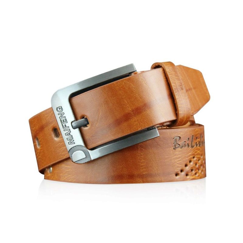 Genuine Leather Men's Belt Luxury High Quality Classic Buckle Business Cowboy Vintage Waistband Alloy Belts - Image 8