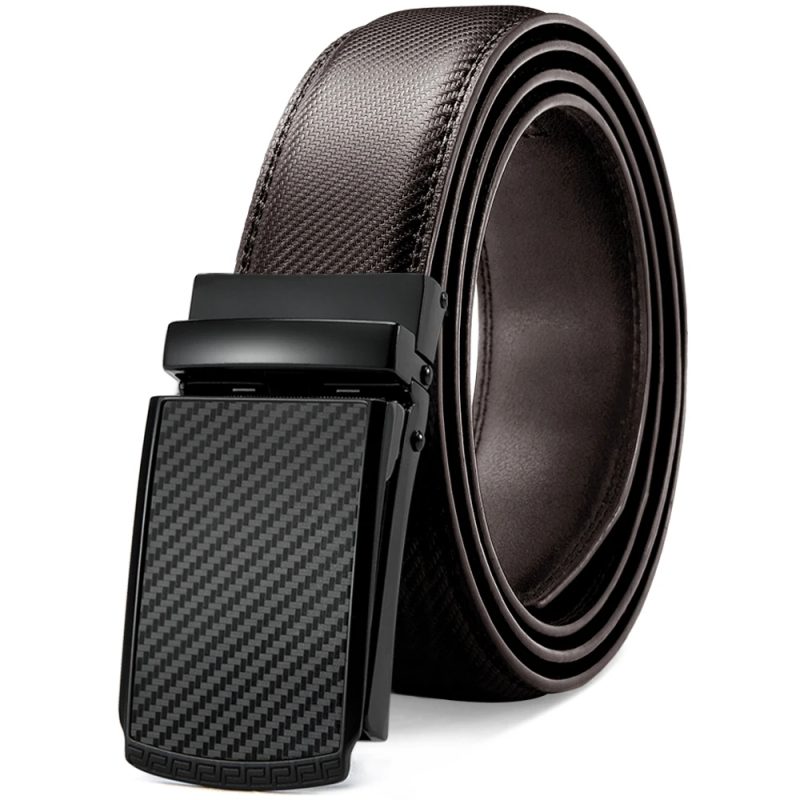 JACNAIP Men Belt Leather Belt Automatic Genuine Leather Fashion Belts Ratchet Luxury Belts Men's Trouser Belt Belt for Men - Image 9