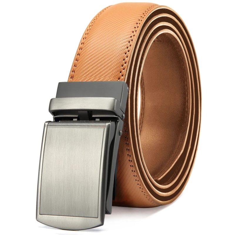 JACNAIP Men Belt Leather Belt Automatic Genuine Leather Fashion Belts Ratchet Luxury Belts Men's Trouser Belt Belt for Men - Image 15