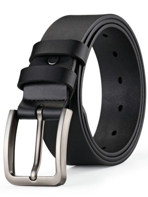 New Business Leisure Men's Alloy Square Pin Buckle Belts Male Famous Brand Luxury Designer Pu Leather Jeans Belts for Men