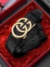 Men's Belt Made of High Quality Material, Metal Alloy Automatic Buckle Brand, Luxurious Design, Men's Belt