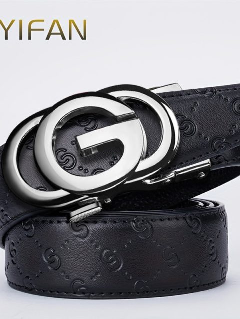 Fashions Men's Belt, Genuine Leather Belt, 3.5cm Automatic Belt with Alloy Buckle, High Quality Belt for Men，luxury belt men