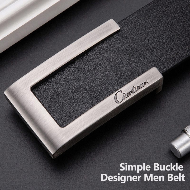 Ciartuar Leather Belts for Men High Quality Designer Brand Male Belt Luxury Mens Belts Strap Men's Gift Simple Belt Ceinture New - Image 5