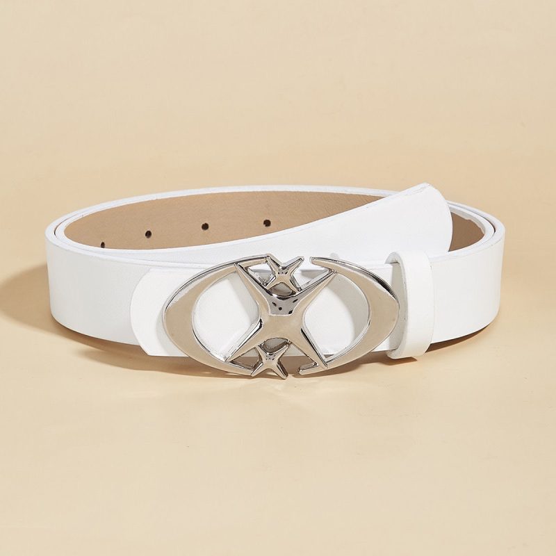 Stylish Oval Cross Metal Buckle Belt - Durable, Simple, and Universally Compatible - Unisex Gift Idea for Men and Women - Image 8