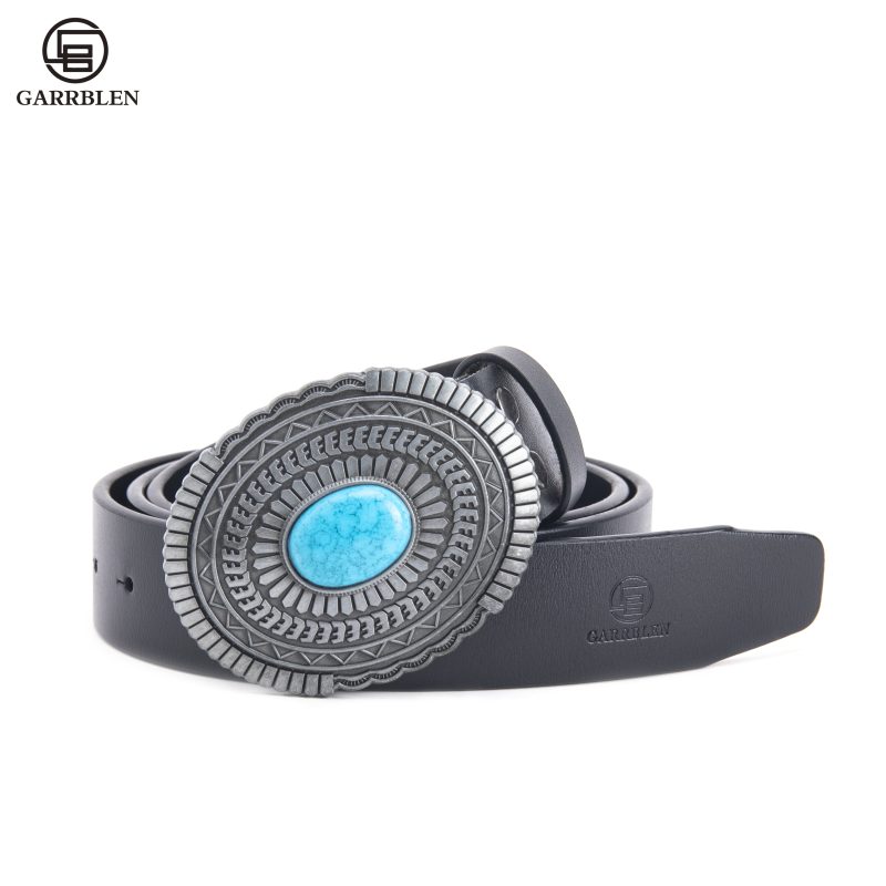 Garrblen Mens Belts Luxury Designer Classic High Quality Vintage Genuine Beltsretro Pin Buckle Strap Waistband Male Leather Belt