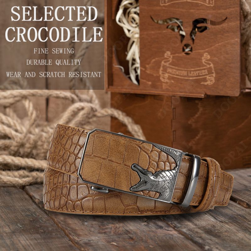 Men's PU Leather Belt Fashion Automatic Buckle Belt for Popular Business High Quality Male Belt - Image 3