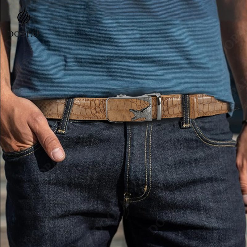 Men's PU Leather Belt Fashion Automatic Buckle Belt for Popular Business High Quality Male Belt - Image 4