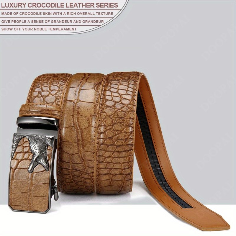 Men's PU Leather Belt Fashion Automatic Buckle Belt for Popular Business High Quality Male Belt - Image 5