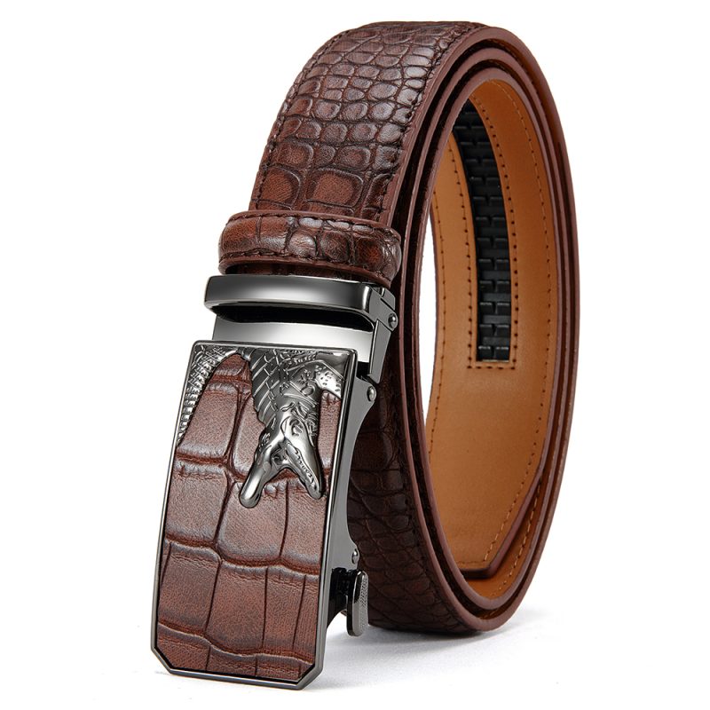 Men's PU Leather Belt Fashion Automatic Buckle Belt for Popular Business High Quality Male Belt - Image 8