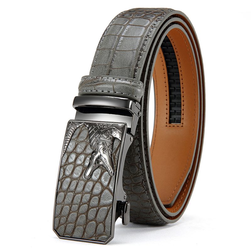 Men's PU Leather Belt Fashion Automatic Buckle Belt for Popular Business High Quality Male Belt - Image 10