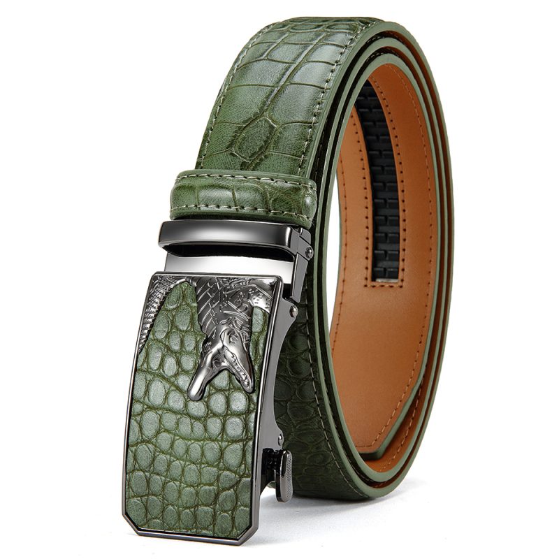 Men's PU Leather Belt Fashion Automatic Buckle Belt for Popular Business High Quality Male Belt - Image 11