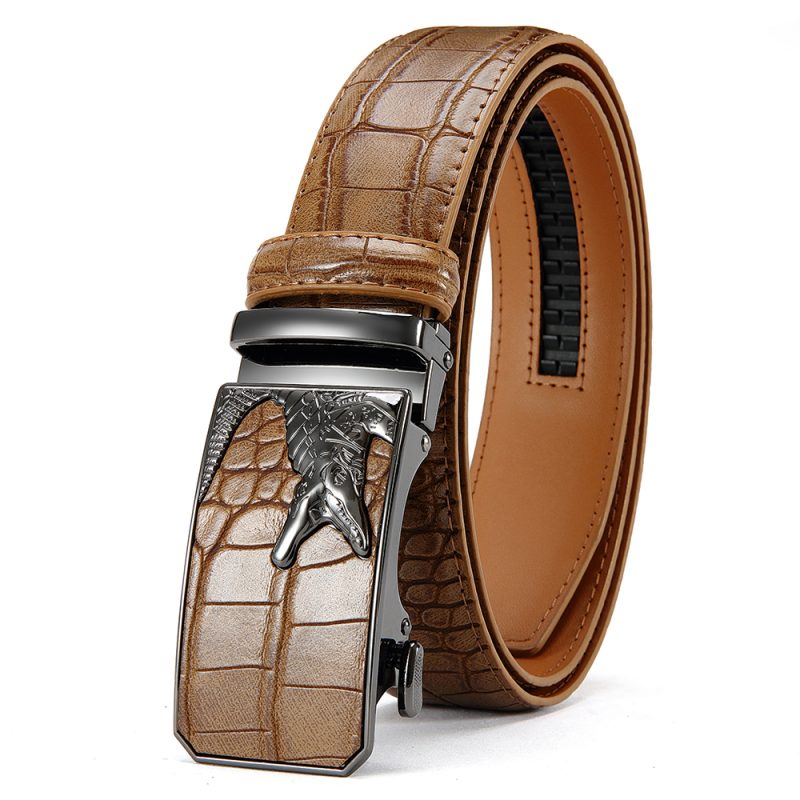 Men's PU Leather Belt Fashion Automatic Buckle Belt for Popular Business High Quality Male Belt - Image 13