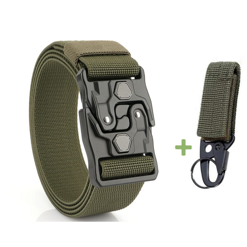New Original Quick Release Men Belts 125cm Elastic Tactical Belt Metal Buckle Outdoor Breathable Stretch Waist Belt For Drilled - Image 10