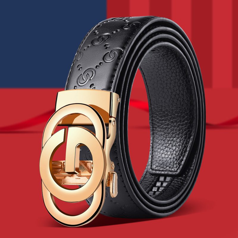 Fashionable Business Men's Belt Luxury Alloy Buckle Belt High Quality Material Leather Soft Belt Paired with Suit Pants and Jean - Image 5
