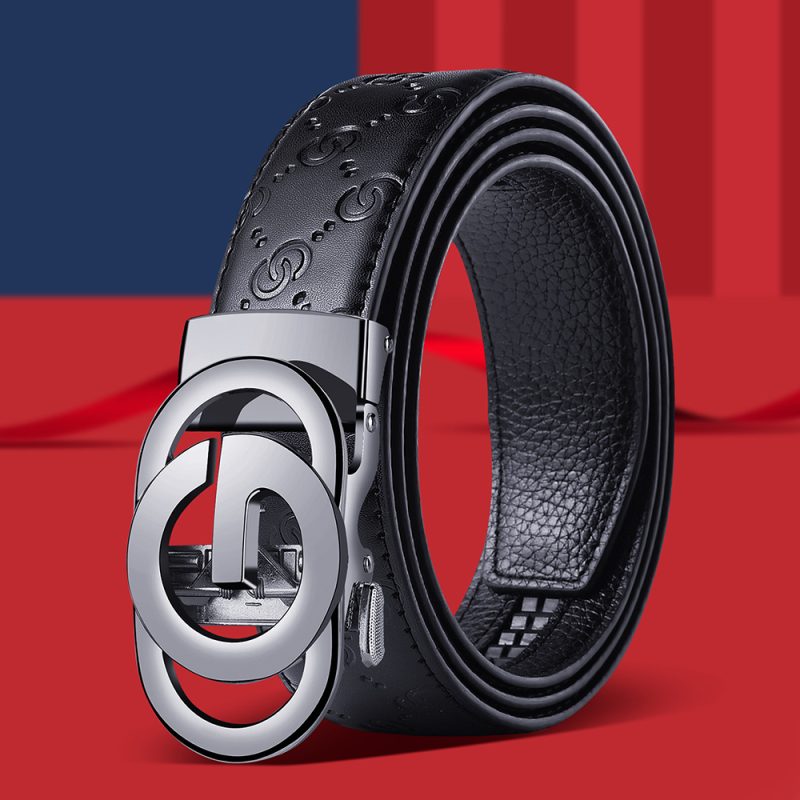 Fashionable Business Men's Belt Luxury Alloy Buckle Belt High Quality Material Leather Soft Belt Paired with Suit Pants and Jean - Image 7